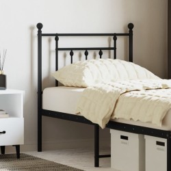 vidaXL Kopfteil Metall Schwarz 75 cm