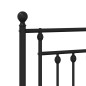 vidaXL Kopfteil Metall Schwarz 90 cm vidaXL Kopfteil Metall Schwarz 90 cm