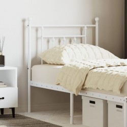 vidaXL Kopfteil Metall Weiß 75 cm