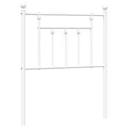 vidaXL Kopfteil Metall Weiß 75 cm