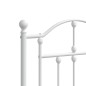 vidaXL Kopfteil Metall Weiß 140 cm