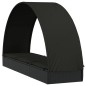 vidaXL Sonnenliege mit Runddach Schwarz 211x57x140 cm Poly Rattan vidaXL Sonnenliege mit Runddach Schwarz 211x57x140 cm Poly Rattan