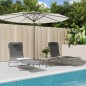vidaXL Sonnenliegen Klappbar 2 Stk. Grau Textilene und Stahl vidaXL Sonnenliegen Klappbar 2 Stk. Grau Textilene und Stahl