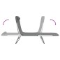 vidaXL Sonnenliegen Klappbar 2 Stk. Grau Textilene und Stahl vidaXL Sonnenliegen Klappbar 2 Stk. Grau Textilene und Stahl