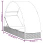 vidaXL Sonnenliege mit Runddach Schwarz 211x57x140 cm Poly Rattan vidaXL Sonnenliege mit Runddach Schwarz 211x57x140 cm Poly Rattan