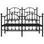 vidaXL Bettgestell mit Kopf- und Fußteil Metall Schwarz 120x200 cm vidaXL Bettgestell mit Kopf- und Fußteil Metall Schwarz 120x200 cm