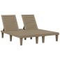 vidaXL Doppel-Sonnenliege Hellbraun 155x138x83 cm Polypropylen vidaXL Doppel-Sonnenliege Hellbraun 155x138x83 cm Polypropylen