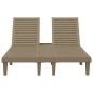 vidaXL Doppel-Sonnenliege Hellbraun 155x138x83 cm Polypropylen vidaXL Doppel-Sonnenliege Hellbraun 155x138x83 cm Polypropylen