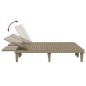 vidaXL Doppel-Sonnenliege Hellbraun 155x138x83 cm Polypropylen vidaXL Doppel-Sonnenliege Hellbraun 155x138x83 cm Polypropylen