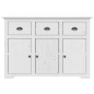 vidaXL Sideboard BODO Weiß 115x43x79,5 cm Massivholz Kiefer vidaXL Sideboard BODO Weiß 115x43x79,5 cm Massivholz Kiefer