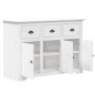 vidaXL Sideboard BODO Weiß 115x43x79,5 cm Massivholz Kiefer vidaXL Sideboard BODO Weiß 115x43x79,5 cm Massivholz Kiefer