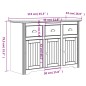vidaXL Sideboard BODO Weiß 115x43x79,5 cm Massivholz Kiefer vidaXL Sideboard BODO Weiß 115x43x79,5 cm Massivholz Kiefer