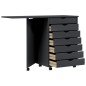 vidaXL Rollschrank mit Schreibtisch MOSS Grau Massivholz Kiefer vidaXL Rollschrank mit Schreibtisch MOSS Grau Massivholz Kiefer