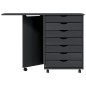 vidaXL Rollschrank mit Schreibtisch MOSS Grau Massivholz Kiefer vidaXL Rollschrank mit Schreibtisch MOSS Grau Massivholz Kiefer