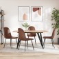vidaXL Esszimmerstühle 4 Stk. 43,5x53,5x84cm Glänzend Braun Kunstleder vidaXL Esszimmerstühle 4 Stk. 43,5x53,5x84cm Glänzend Braun Kunstleder