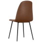 vidaXL Esszimmerstühle 4 Stk. 43,5x53,5x84cm Glänzend Braun Kunstleder vidaXL Esszimmerstühle 4 Stk. 43,5x53,5x84cm Glänzend Braun Kunstleder