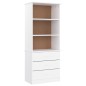 vidaXL Bücherregal mit Schubladen ALTA Weiß 60x35x142 cm Kiefernholz vidaXL Bücherregal mit Schubladen ALTA Weiß 60x35x142 cm Kiefernholz