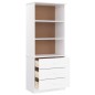 vidaXL Bücherregal mit Schubladen ALTA Weiß 60x35x142 cm Kiefernholz vidaXL Bücherregal mit Schubladen ALTA Weiß 60x35x142 cm Kiefernholz