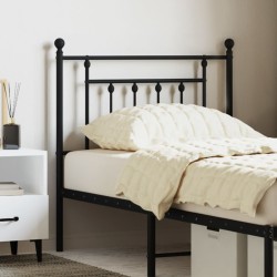 vidaXL Kopfteil Metall Schwarz 80 cm