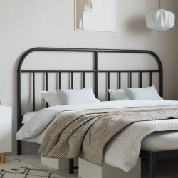 vidaXL Kopfteil Metall Schwarz 160 cm