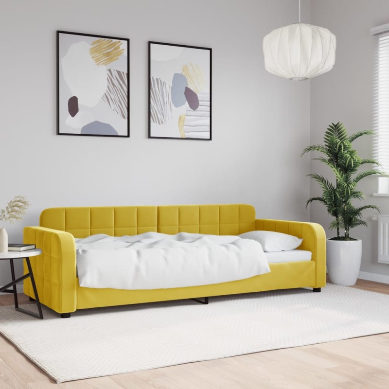 vidaXL Tagesbett Gelb 80x200 cm Samt vidaXL Tagesbett Gelb 80x200 cm Samt