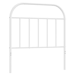 vidaXL Kopfteil Metall Weiß 90 cm