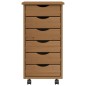 vidaXL Rollschrank mit Schubladen MOSS Honigbraun Massivholz Kiefer vidaXL Rollschrank mit Schubladen MOSS Honigbraun Massivholz Kiefer