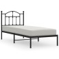 vidaXL Bettgestell mit Kopfteil Metall Schwarz 80x200 cm vidaXL Bettgestell mit Kopfteil Metall Schwarz 80x200 cm
