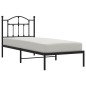 vidaXL Bettgestell mit Kopfteil Metall Schwarz 80x200 cm vidaXL Bettgestell mit Kopfteil Metall Schwarz 80x200 cm