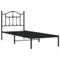 vidaXL Bettgestell mit Kopfteil Metall Schwarz 80x200 cm vidaXL Bettgestell mit Kopfteil Metall Schwarz 80x200 cm