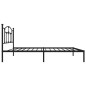 vidaXL Bettgestell mit Kopfteil Metall Schwarz 80x200 cm vidaXL Bettgestell mit Kopfteil Metall Schwarz 80x200 cm