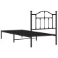vidaXL Bettgestell mit Kopfteil Metall Schwarz 80x200 cm vidaXL Bettgestell mit Kopfteil Metall Schwarz 80x200 cm