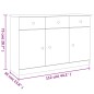 vidaXL Sideboard ALTA 112x35x73 cm Massivholz Kiefer vidaXL Sideboard ALTA 112x35x73 cm Massivholz Kiefer