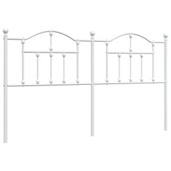 vidaXL Kopfteil Metall Weiß 160 cm