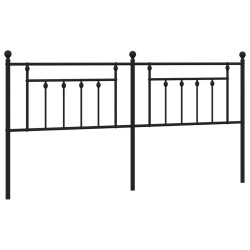 vidaXL Kopfteil Metall Schwarz 200 cm