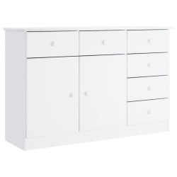 vidaXL Sideboard ALTA Weiß 112x35x73 cm Massivholz Kiefer