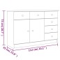 vidaXL Sideboard ALTA Weiß 112x35x73 cm Massivholz Kiefer vidaXL Sideboard ALTA Weiß 112x35x73 cm Massivholz Kiefer
