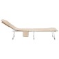 vidaXL Sonnenliege Klappbar Beige Stoff vidaXL Sonnenliege Klappbar Beige Stoff
