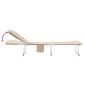 vidaXL Sonnenliege Klappbar Beige Stoff vidaXL Sonnenliege Klappbar Beige Stoff