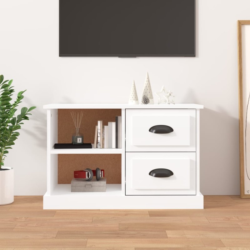 vidaXL TV-Schrank Hochglanz-Weiß 73x35,5x47,5 cm Holzwerkstoff vidaXL TV-Schrank Hochglanz-Weiß 73x35,5x47,5 cm Holzwerkstoff