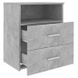 vidaXL Nachttische 2 Stk. Betongrau 50x32x60cm vidaXL Nachttische 2 Stk. Betongrau 50x32x60cm