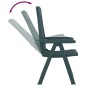 vidaXL Gartenstühle 2 Stk. Verstellbar Grün PP vidaXL Gartenstühle 2 Stk. Verstellbar Grün PP