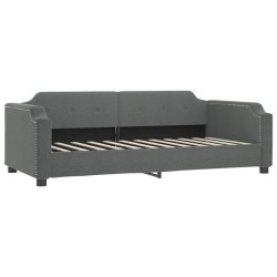 vidaXL Tagesbett Dunkelgrau 90x200 cm Stoff