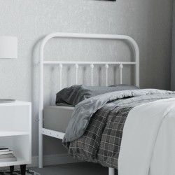vidaXL Kopfteil Metall Weiß 80 cm