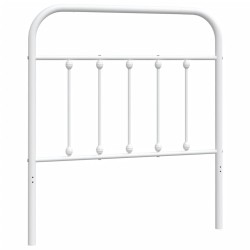 vidaXL Kopfteil Metall Weiß 80 cm