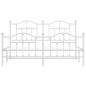 vidaXL Bettgestell mit Kopf- und Fußteil Metall Weiß 180x200 cm vidaXL Bettgestell mit Kopf- und Fußteil Metall Weiß 180x200 cm