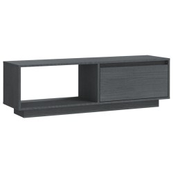 vidaXL TV-Schrank Grau 110x30x33,5 cm Massivholz Kiefer