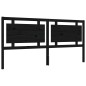 Bettgestell mit Kopfteil Schwarz 180x200 cm Massivholz Bettgestell mit Kopfteil Schwarz 180x200 cm Massivholz
