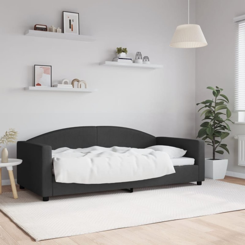 vidaXL Tagesbett Schwarz 90x190 cm Stoff vidaXL Tagesbett Schwarz 90x190 cm Stoff