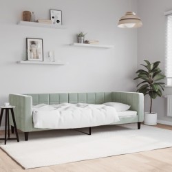 vidaXL Tagesbett Hellgrau 80x200 cm Samt